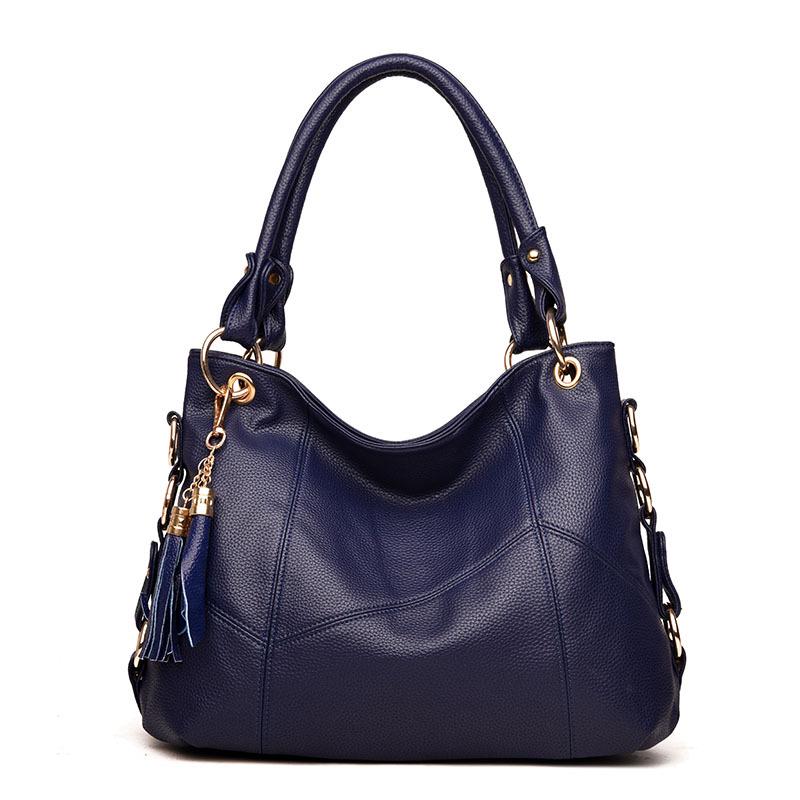 Trendy wild Woman bag Leather bag Big capacity European and American style Shoulder Handbag