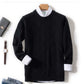 Autumn and Winter Solid Color Wool Men's Round Neck Sweater Loose Pullover Thickened New Business Casual Pullover
