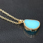 Natural Resin Crystal Stone Necklace Jewelry Fashion Geometric Gemstone Clavicle Chain