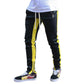 Men's Sports Pants Long Pants with Zipper Cotton Color-block Pants Casual Sports Men's Pants