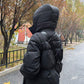 Down Jacket Winter Ladies Fashion Korean Thick Warmth Super Long Over-the-knee Plus Size Cotton Jacket