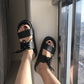 Harajuku Sandals Slippers Couple Summer Korean Student Lace-up Flat Sandals Non-slip Female Sandals and Slippers