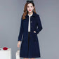 Autumn Winter Coat Jacket  Women Overcoat Wool Coat Long Green Slim Blend Clothes Outerwear