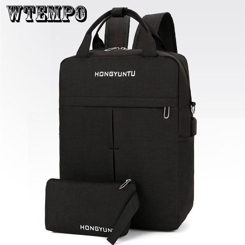 Unisex School Bag High-capacity business Casual Backpack Travel Bag Canvas shoulder Laptop Backpack