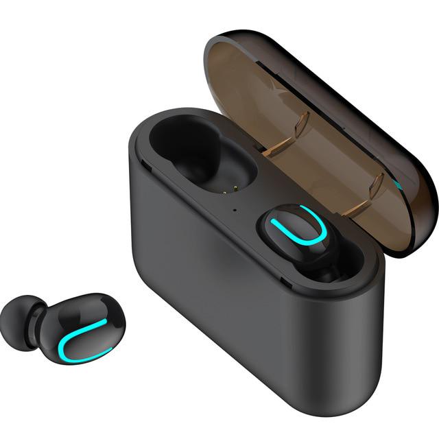 Bluetooth 5.0 Earphones TWS Wireless Headphones Earbuds for Sports Gaming with 1500mAh Charging Case