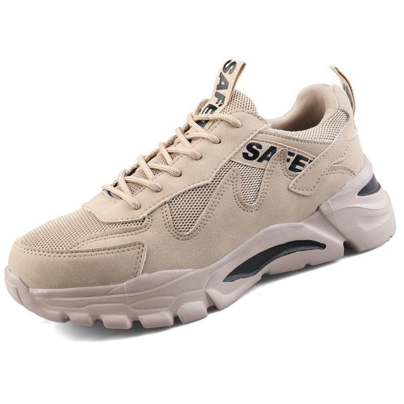 Labor Protection Shoes Men's Steel Toe Cap Anti-smashing, Anti-piercing and Deodorizing Lightweight Breathable Non-slip Safety Protective Work Shoes