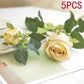 Bulgarian Rose Simulation Bouquet Fake Flower Decoration European Plastic Flower Decoration Silk Flower Living Room Table Decoration