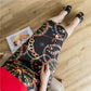 European Women Autumn Print Pencil Skirt High Stretch  Midi Slipt Hip Skirt Female