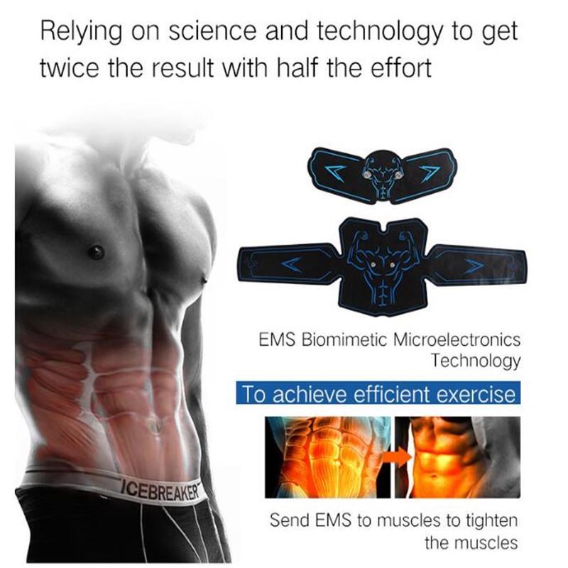 USB Charging EMS Trainer Muscle Stimulator Trainer Smart Fitness Abdominal Training ABS Massager Pad