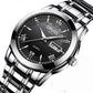 Leisure Mechanical Wristwatches For Men Bracelet Stainless Steel Automatic Watches