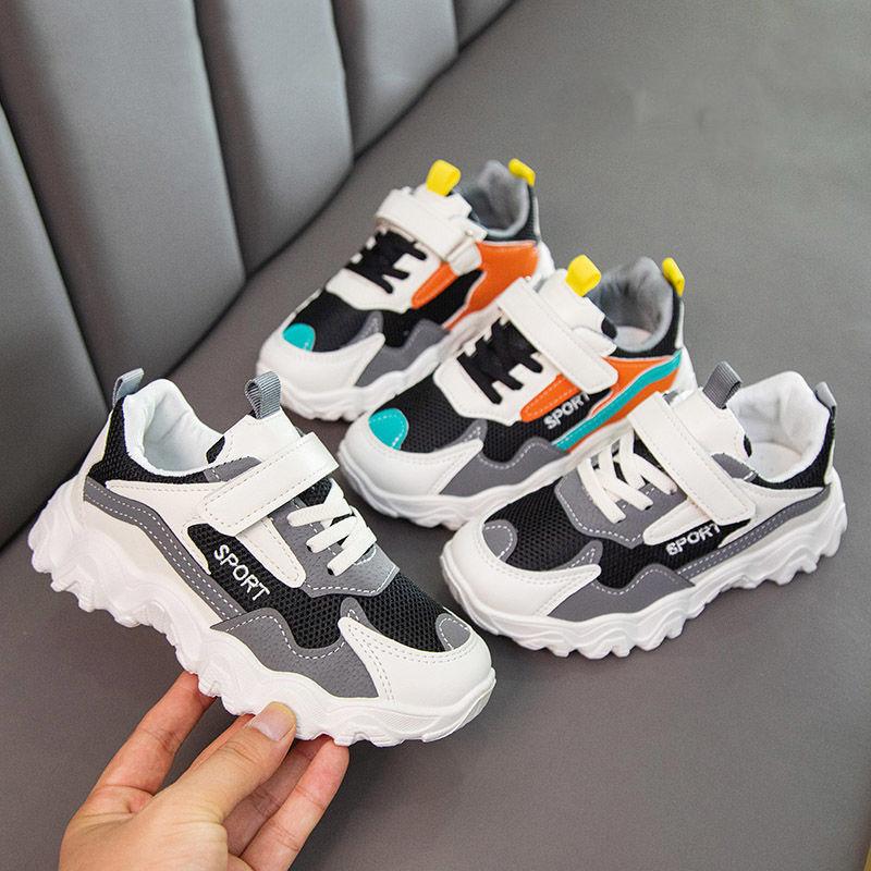 Universal Breathable Running Shoes for Boys and Girls All-match Comfortable Sneakers Spring Mesh Breathable Elementary School Shoes