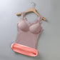 Women's Warm Vest Plus Fat Plus Sling Gather Underwear Thickening Plus Velvet Sexy Bottoming Shirt with Built-in Chest Pad