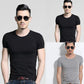 3 Pcs Men Slim T-shirt Stretch Tees Muscle Shirt Casual Pullover Half Sleeve Overshirt Solid Color Top Male Sport Clothing