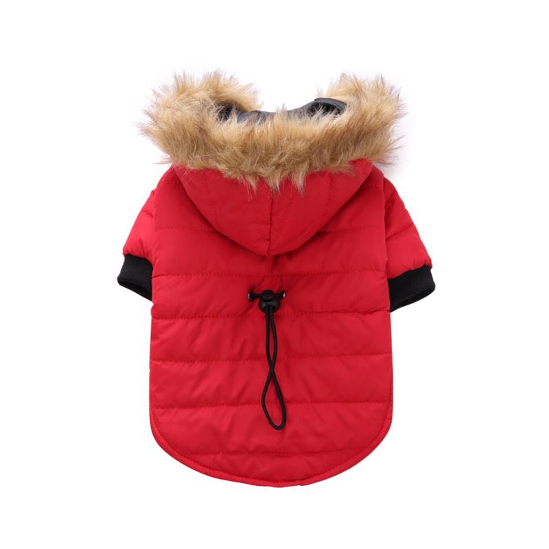 Winter Pet Dog Coats Jackets Hoodie Warm Clothes Fur Collar Small Dog Coats for Chihuahua French Bulldog Puppy Clothing Waterproof