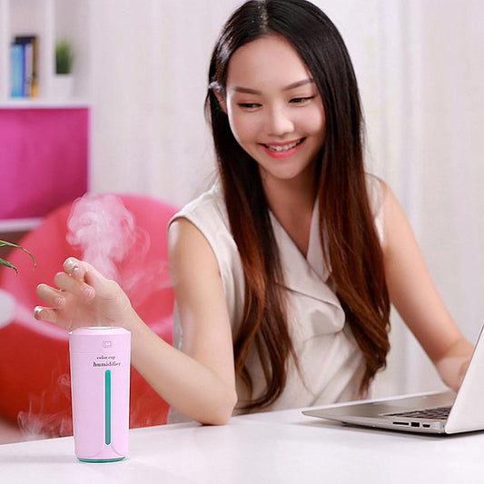 Air Humidifier Eliminate Static Electricity Clean Air Care for Skin Nano Spray Technology Mute Design 7 Color Lights Car Office