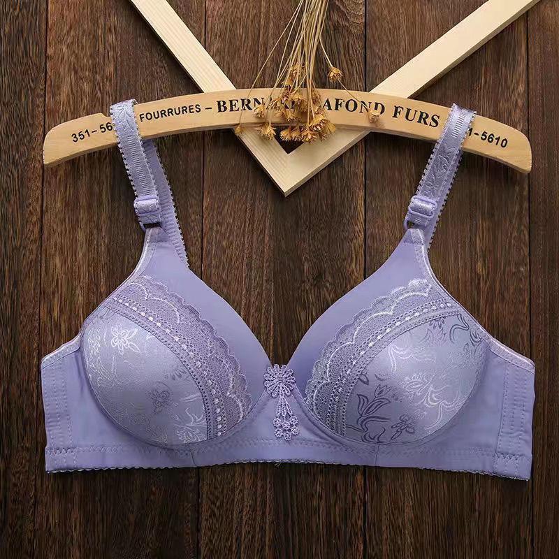 Thin, Small Breasts Gather Without Steel Ring Underwear Gather To Gather The Breast Milk Anti-sagging Lace Lace Ladies Bras Are Light and Breathable