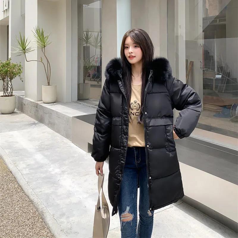 Plus Size Down Padded Jacket Women's Mid-length Korean Style Cotton-padded Jacket Loose Padded Jacket Padded Jacket