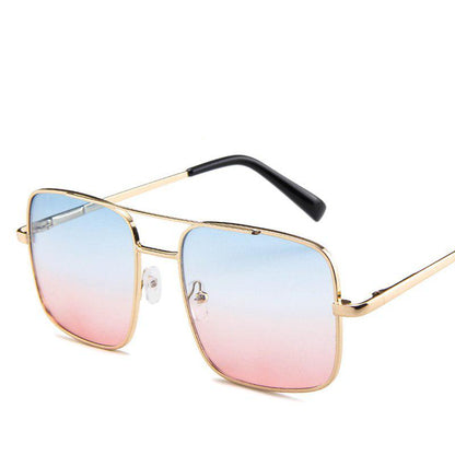 Fashion Square Sunglasses Women Brand Design Metal Frame Gradient Lenes Oversized Ladies Sun Glasses