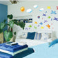 Color Children 'S Wall Stickers Warm Three -Dimensional Birds Groups Wallpaper Removable