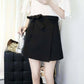 S-2XL Women Anti-light Bow Skirt Solid Color High Waist Sexy Mini A-line Skirt Hip Skirts