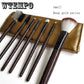 12Pcs Professional Eyes Makeup Brushes Set Wood Handle Eyeliner Blending Powder Smudge Brush