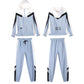 Spring and Autumn Student Casual Zipper Sportswear Suit Girls with Hood Loose Windbreaker Jacket Two-piece Sportswear