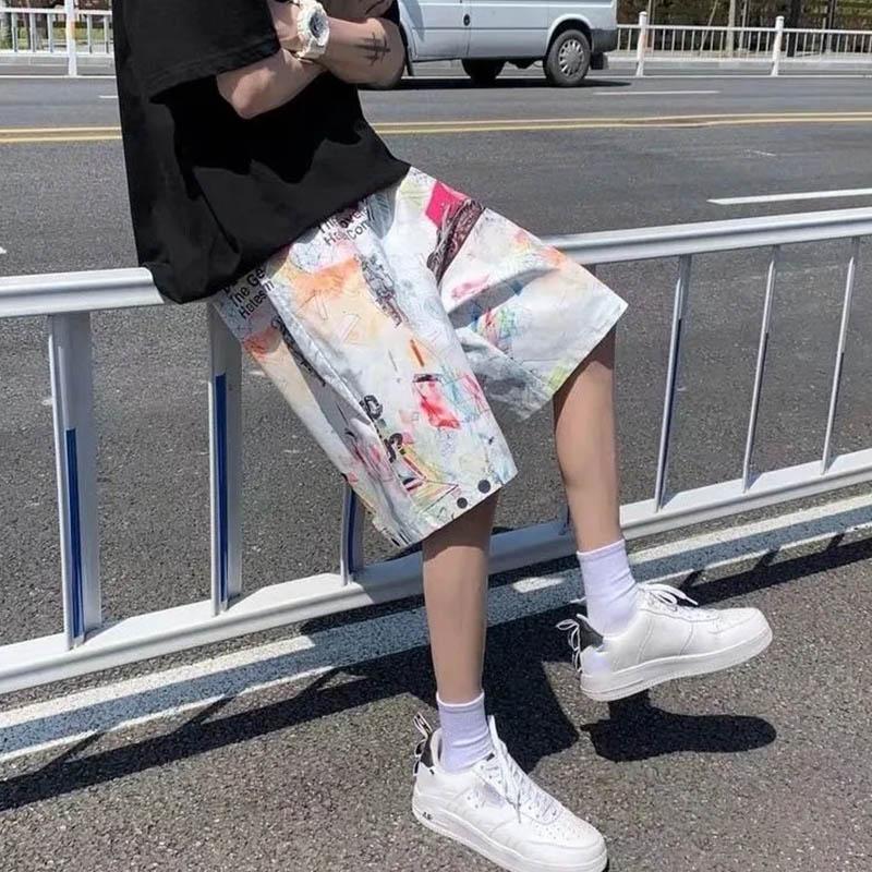 Men's Summer Casual Sports Shorts Loose All-match Five-point Pants Breathable Cool Lightweight Beach Pants Outer Wear Shorts
