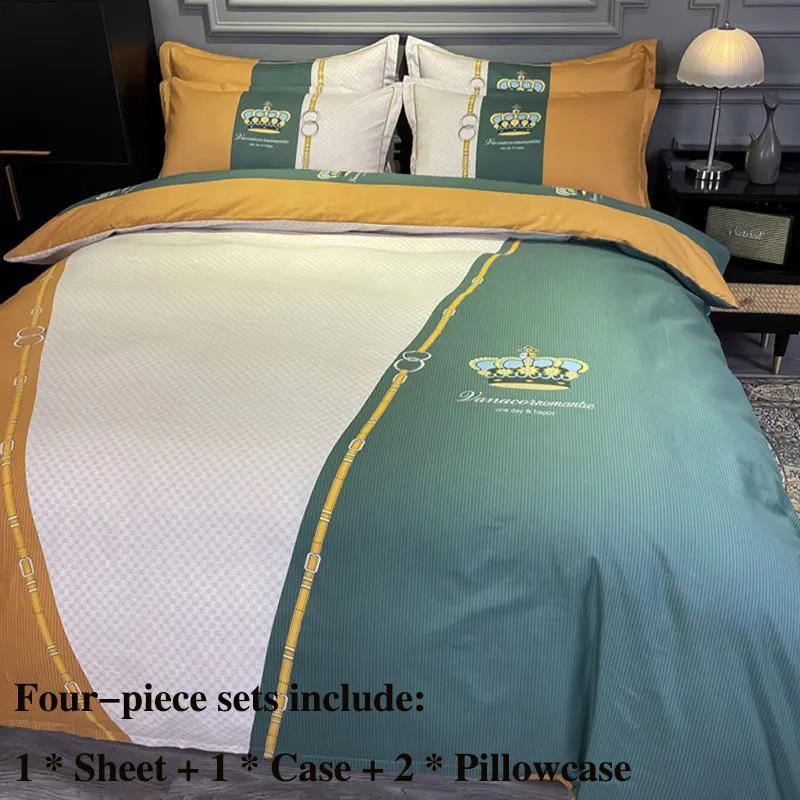 Pure Cotton Four-piece Bed Supplies Light Luxury High-grade Loaded Pillowcase Single Set 1.5 Meters 1.8 Meters Bed Supplies