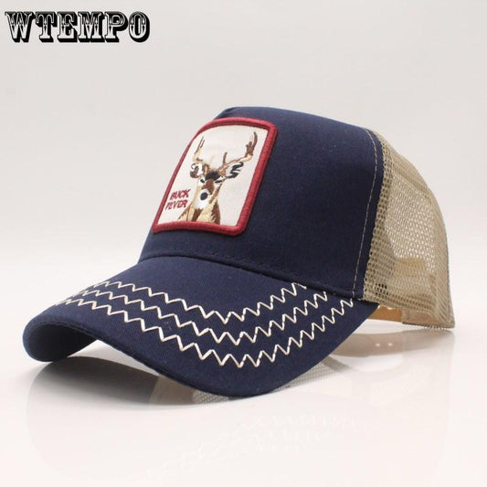 Baseball Cap for Women Summer Mesh Cap Men Embroidery Animal Bones Snapback Hip Hop Hat Casual Cotto