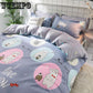 Bedroom Bed Linen Set Printing Patterns Microfiber Duvet Cover Set Pillowcase Bedding Set