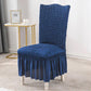 Bubble Lattice Skirt Swing Home Seat Cover One-piece Elastic Office Chair Cover Luxury Dining Chair Cover Hotel Chair Cover