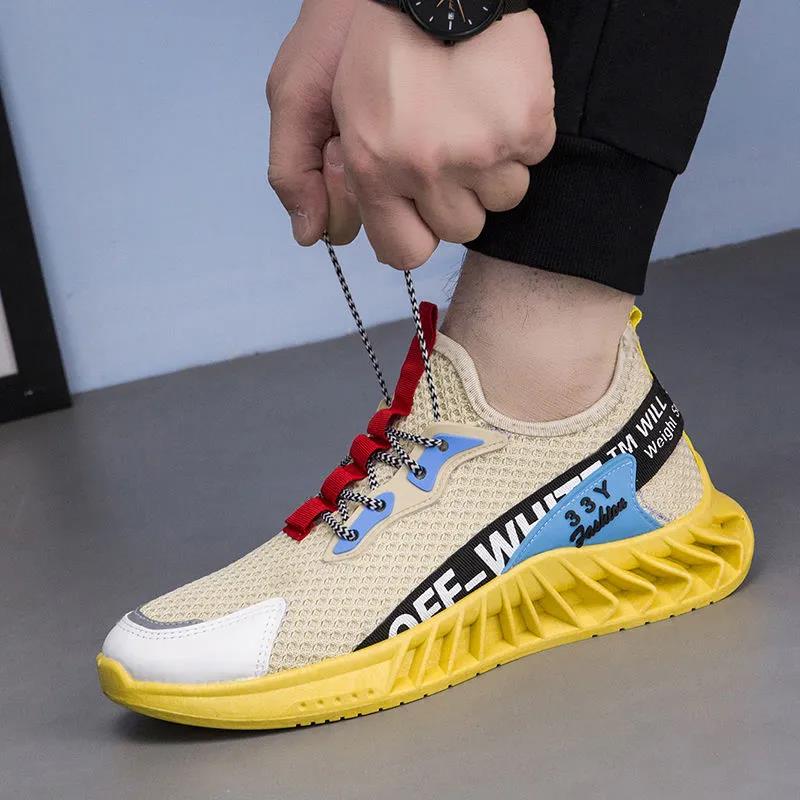 Men's Spring and Summer Large Size Soft Sneakers Male Flat Heel Soft Sole Sports Running Shoes