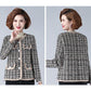 Spring Coat Women's Western Style Noble Short Jacket Middle-aged and Elderly Large Size Tooling Top