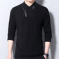 Men's Stand-up Collar Warm Round Neck Solid Color Bottoming Sweatshirts Long-sleeved Sweater Double-sided Fleece De Velvet