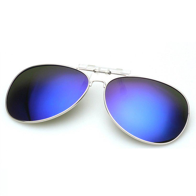 Polarized Clip on Sunglasses Men Women Pilot Sun Glasses Clip Myopia Night Driving Male Eyeglasses B