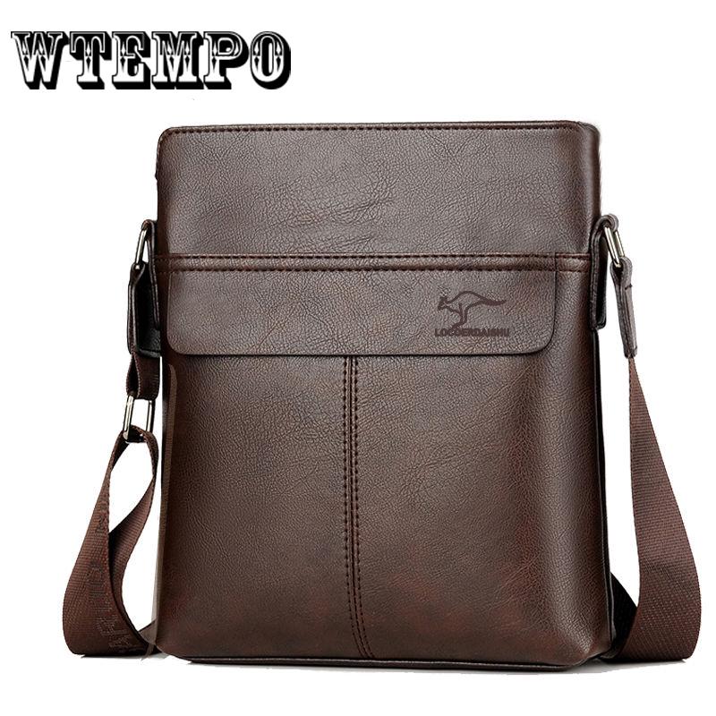 Men PU Leather Messenger Bag Satchel Business Handbag Travel Shoulder Bag Crosbody Bags