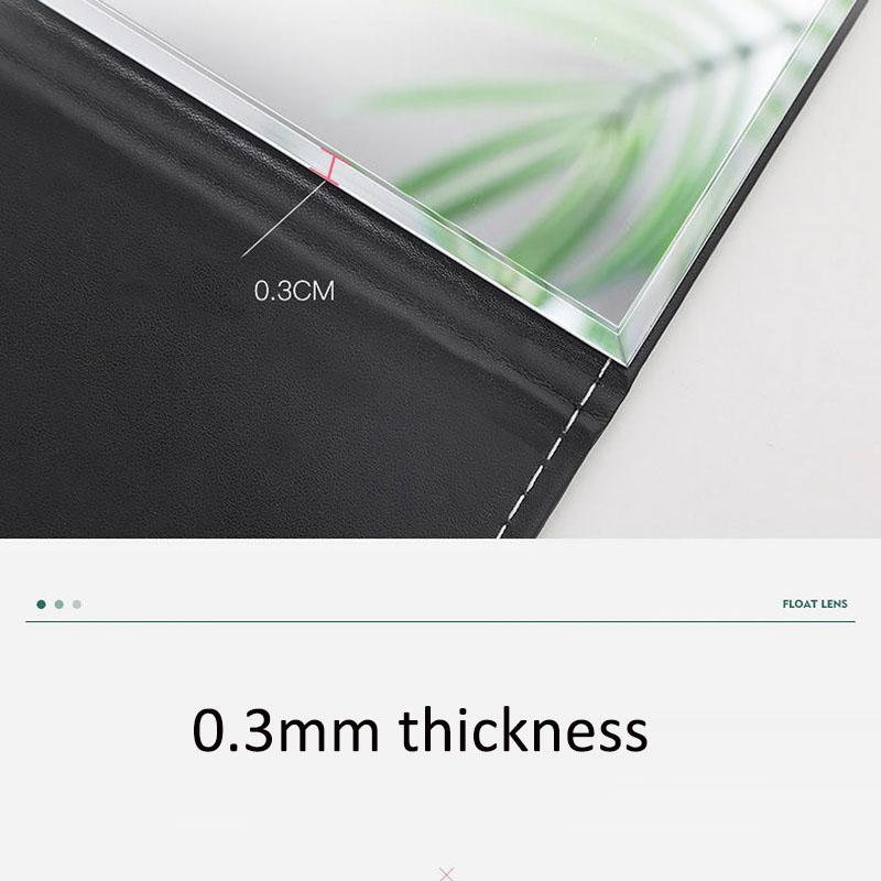 Ladies Leather Folding Mirror Desktop Creative Portable Makeup Mirror HD Travel Out Household Essentials