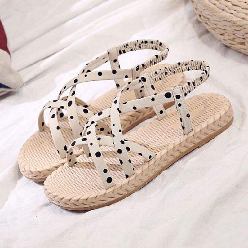 Summer Sandals for Female Students Korean Version of Wild Fairy Style Sandals and Slippers Female Flat Sandals for Outer Wear