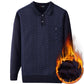 Sweater Men Plus Velvet Thick Winter Round Neck Sweater Middle-aged Men's Warm Bottoming Shirt
