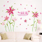 Pink Lily Three generations of PVC removable wall stickers living room bedroom decorative murals