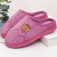 Couple Slippers Striped Cloth Bottom Warm Slippers Non Slipping Shoes