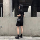 Black Dress Women's Cool Girl Summer Dress Short Sleeve Turn-down Collar Knee-length Daily Wear Office Dating Party