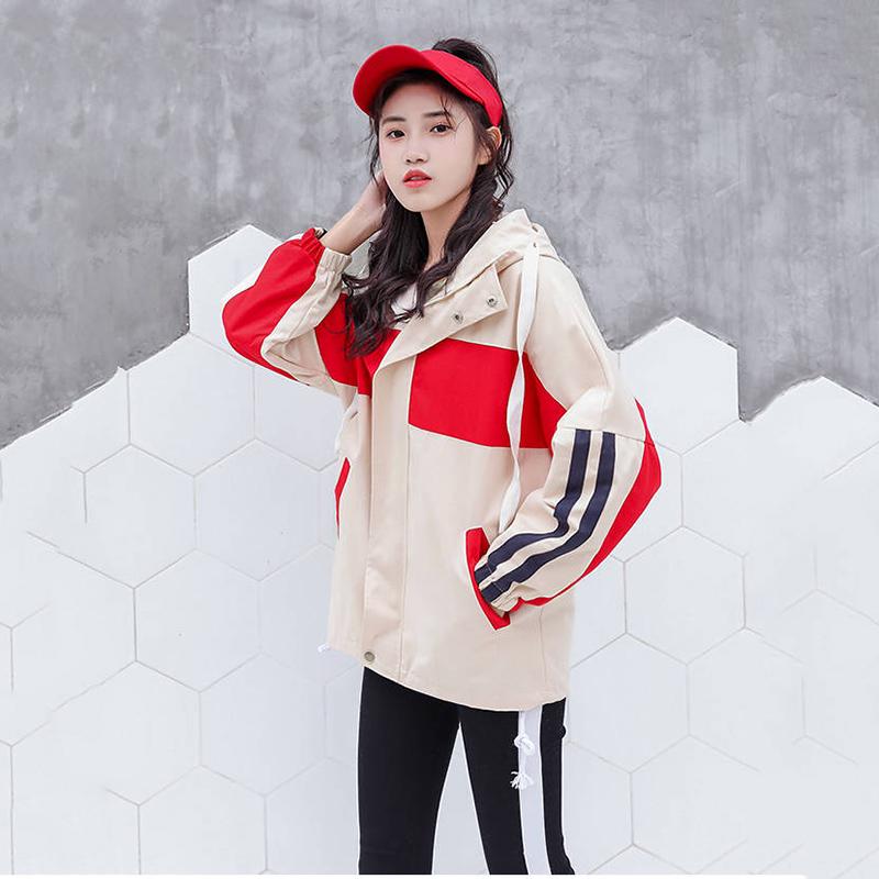 Jackets Coats Autumn Fashion Hooded Windbreaker Jacket Pockets Casual Long Sleeves Coats Outwear