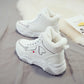Winter Women High Top Sneakers Love Woman Plush Velvet Warm Casual Shoes Female Platform Sport Shoes