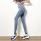 Women's High-Waist Nude Stretch Hip-Lifting Peach Hip Tight Yoga Fitness Leggings