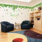 Super green leaf porch bedside house TV background decoration removable splicing wall stickers