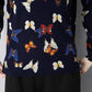 Plus Size Spring, Autumn and Winter Butterfly Print Sweater Cashmere Knit Bottoming Sweater Vintage Slim Warm Woolen Sweater Jumper Outwear