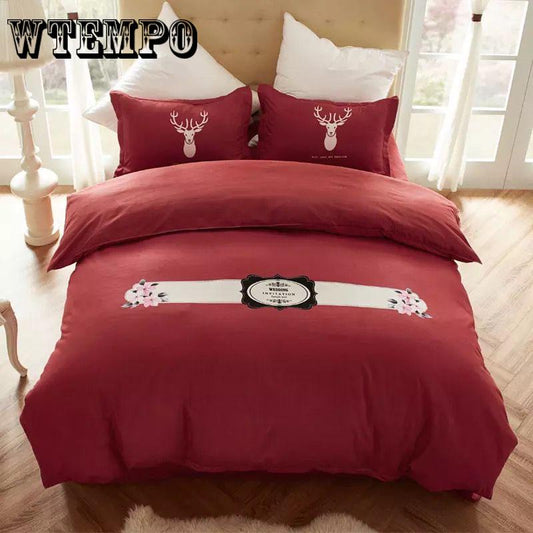 100% Skin-friendly Thickened Frozen Four-piece Bedding Double Bed Linen