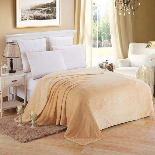 Flannel Super Soft Thickening Light Warm Elegant Double-sided Plus Fleece Warm Breathable Blanket Soft Sheet Cover Sofa Bed Cover Winter