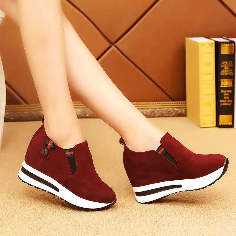 Women's Cotton Shoes Women's Shoes Mid-heel Cloth Cover Polyurethane Single Shoes Trendy and Durable